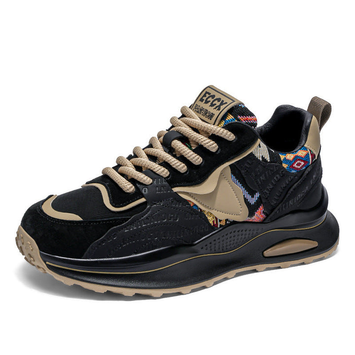Women's sporty sneakers with geometric upper material and cushioning profile sole Mune Fashion
