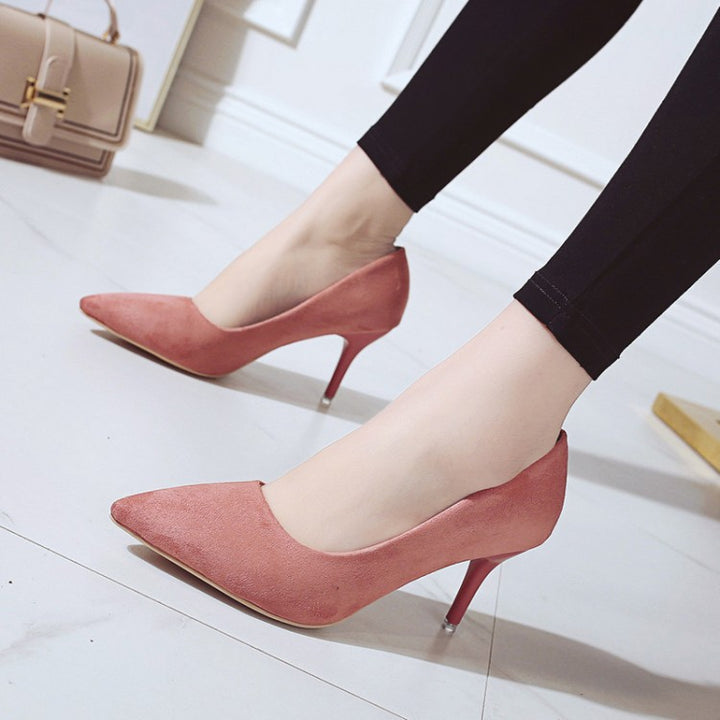 Ladies pointed court pumps with slim stiletto heel and padded comfort insole Mune Fashion