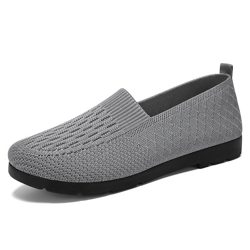 Women's hand-knitted casual slipper with breathable sock shoe, memory comfort insole, and non-slip profile sole Mune Fashion