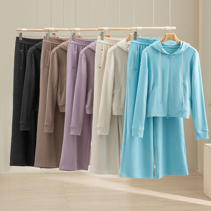 Women Wide Satin Pants with High Elastic Waistband and Flowing Draping Mune Fashion