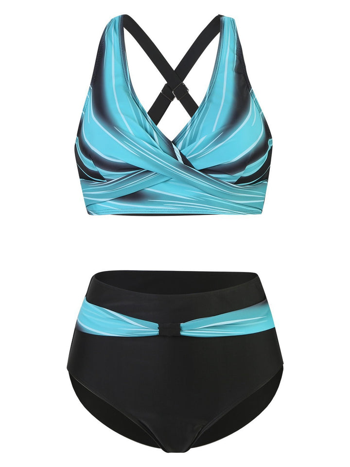 Women's High-Waist Bikini Set with Stylish Wrap Design Mune Fashion