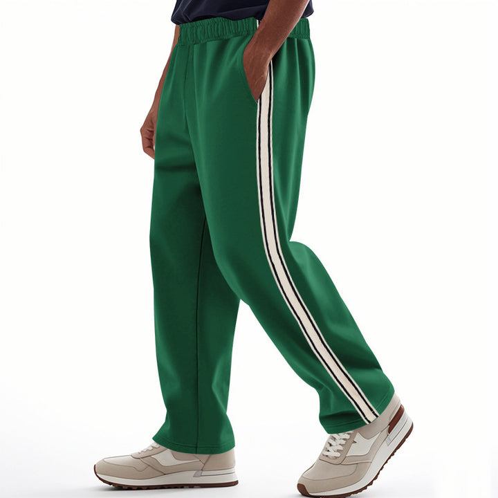Men's comfortable training pants with elastic waistband and side contrast stripes Mune Fashion