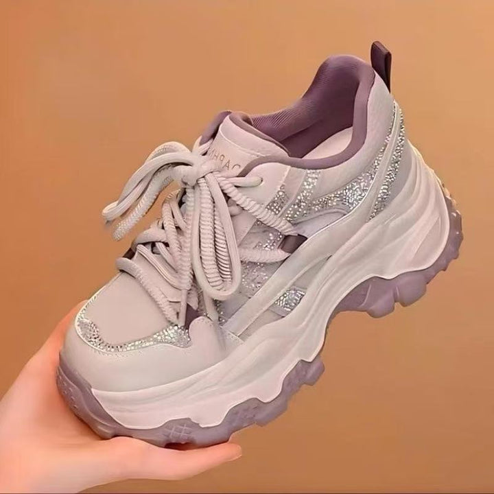 Women Sporty Sneakers with striking cushioning and sparkling accents Mune Fashion