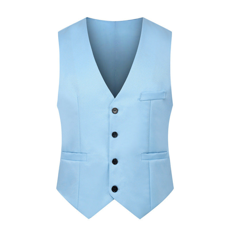 Men's Tailored Satin-Lined Suit Vest with Distinctive V-Neck and Flap Pockets Mune Fashion