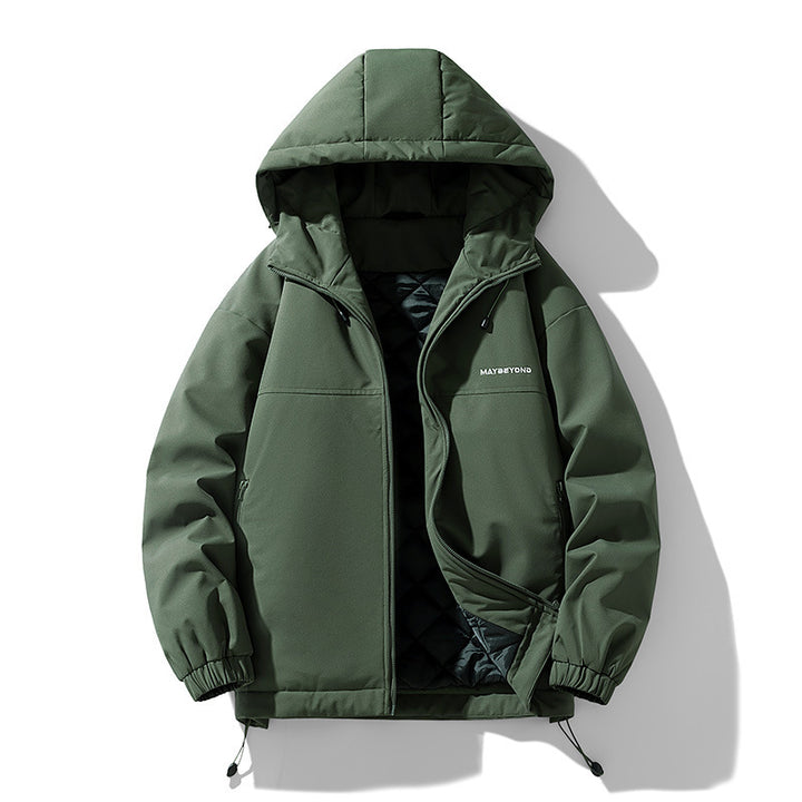 Men's water-repellent padded hooded jacket with thermos quilted lining Mune Fashion