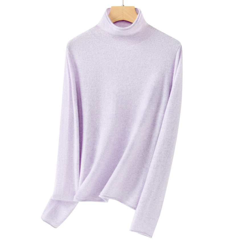 Women's fine knit turtleneck sweater with slim fit and high-quality jersey quality Mune Fashion