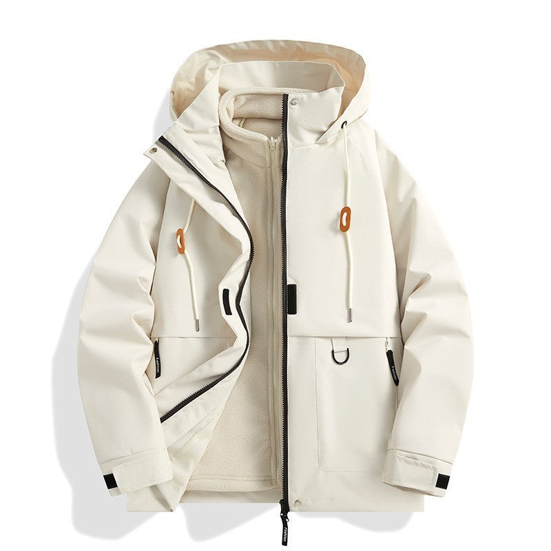 Men's Padded Softshell Functional Jacket with Hood, Fleece Inner Lining & Concealed Zipper Mune Fashion