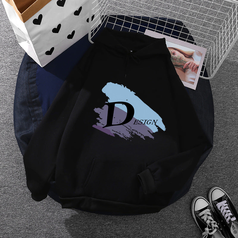 Unisex cool hooded sweatshirt with large brush logo, kangaroo pocket and adjustable hood Mune Fashion