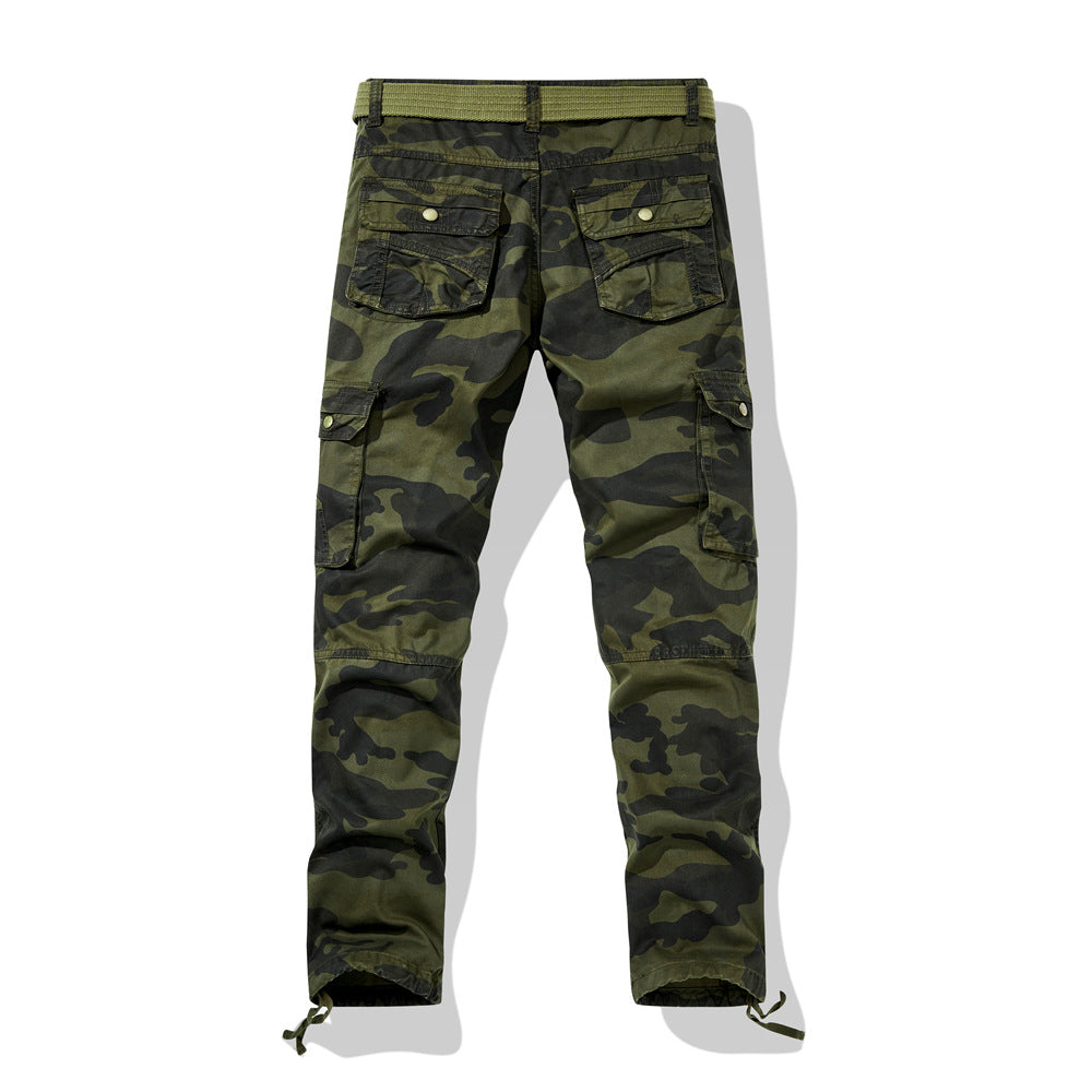 Men's cargo pants in utility style with reinforced knees, multiple pockets and drawstring waistband Mune Fashion