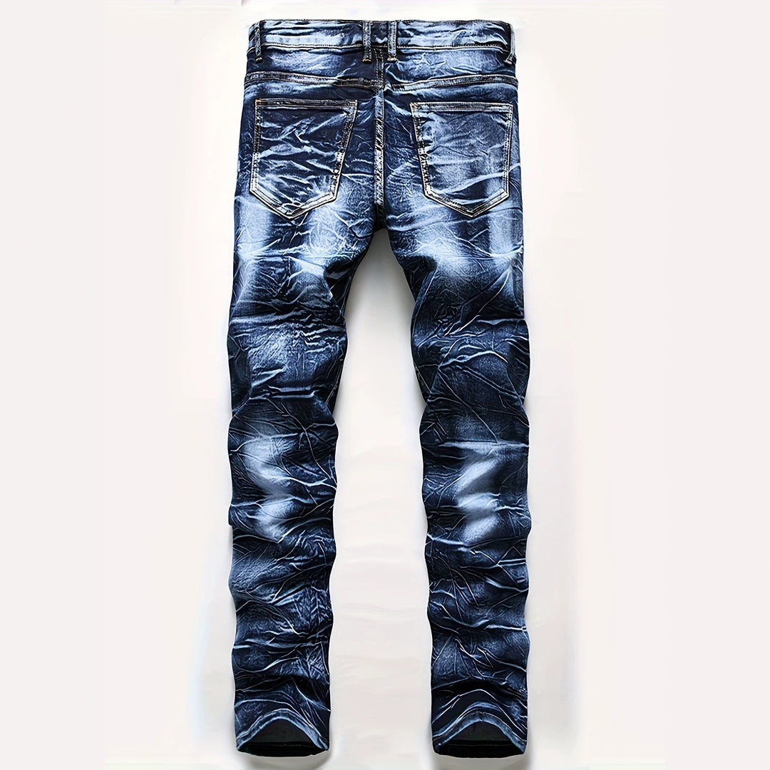 Men's Fashion Slim-Fit Jeans in Used Look Mune Fashion