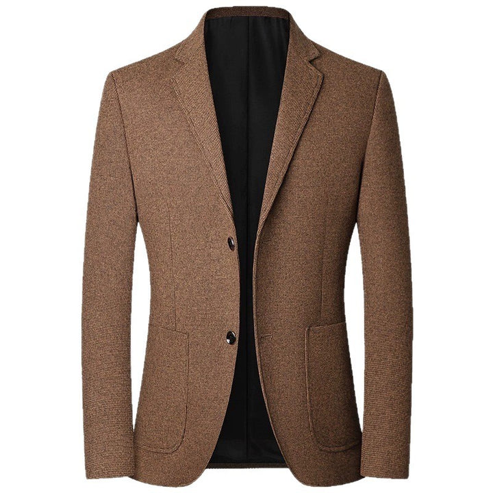 Men's Unstructured Casual Blazer made of Wool Blend with Patch Pockets Mune Fashion