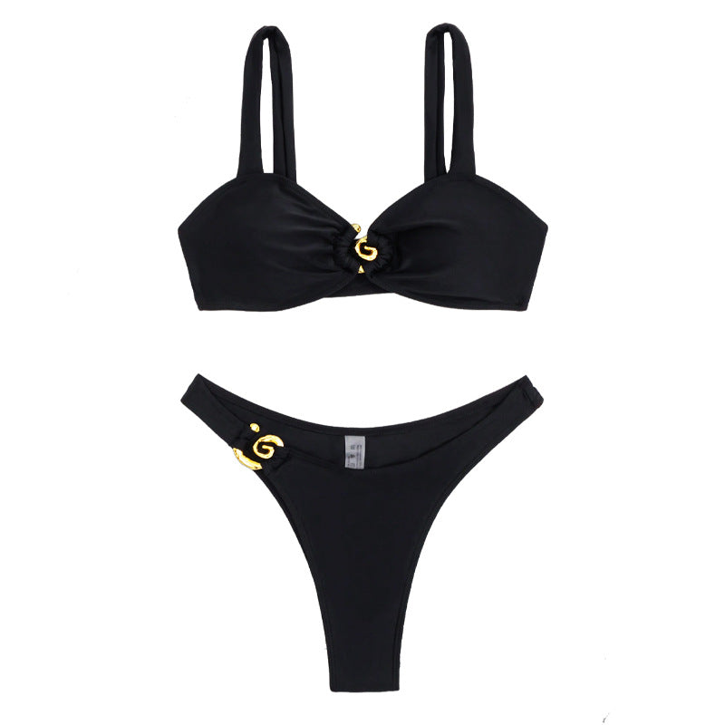 Ladies Bikini with elegant gold details Mune Fashion