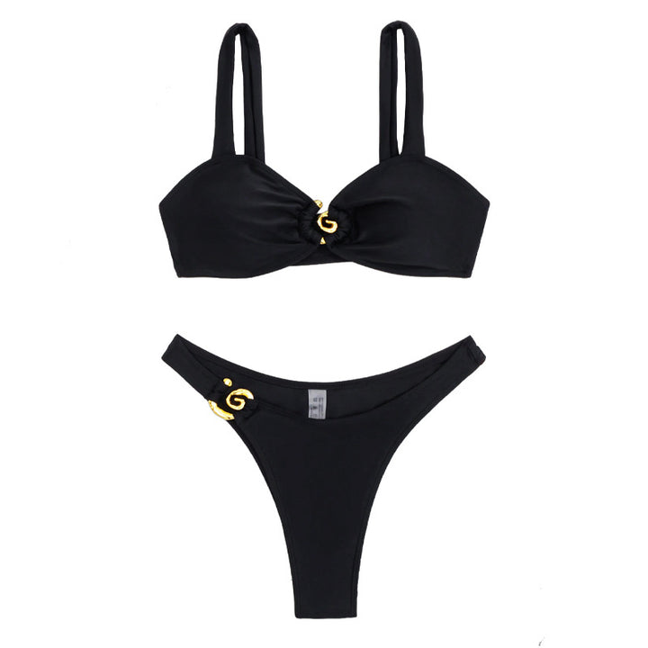 Ladies Bikini with elegant gold details Mune Fashion