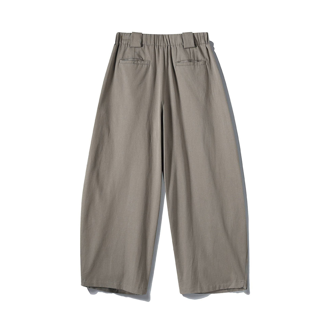Women's Wide Culotte Pants with High Waist, Pleat Detail and Utility Panel Mune Fashion