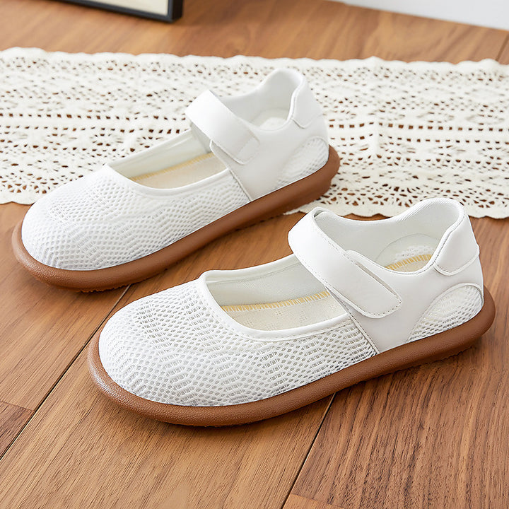 Ladies non breathable Mary-Jane slippers with Velcro closure and ergonomic comfort sole Mune Fashion