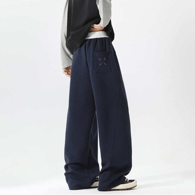 Women's Wide Lounge Pants with Elastic Waistband, Drawstring and Flowing Oversized Silhouette Mune Fashion