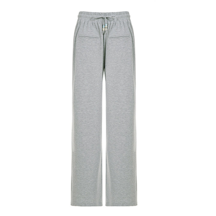 Women’s wide sweatpants with high comfort waistband, drawstring and patch pockets Mune Fashion
