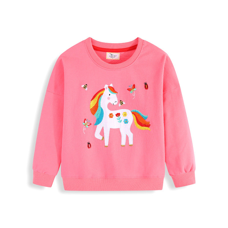 Girls sweatshirt with playful unicorn design Mune Fashion