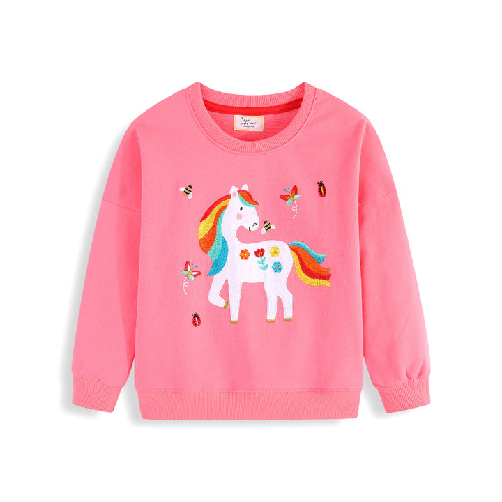 Girls sweatshirt with playful unicorn design Mune Fashion