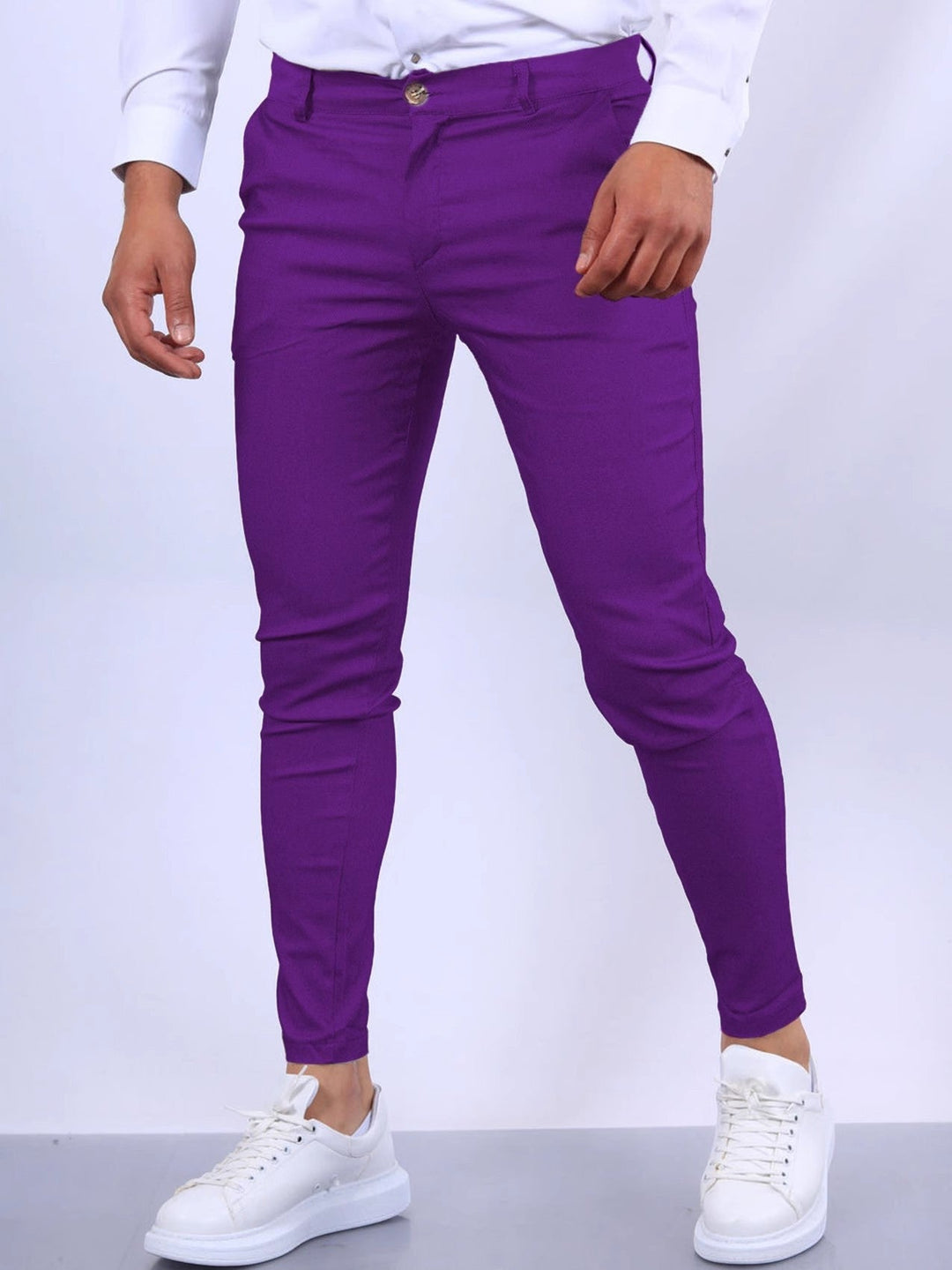 Men's elegant Slim-Fit chino pants with elastic waistband and practical pockets Mune Fashion
