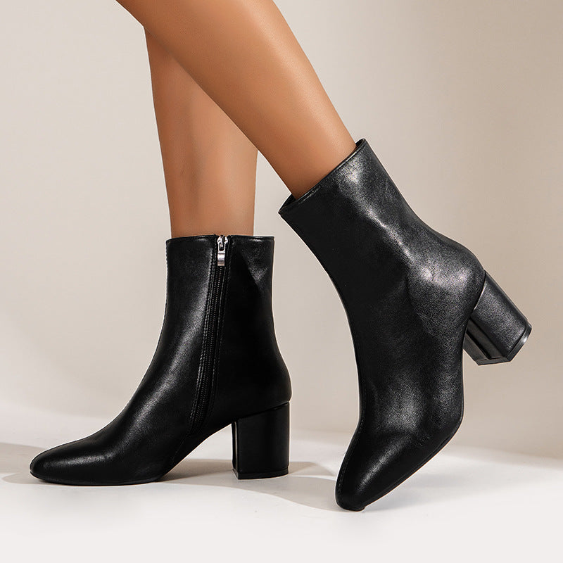 Women Elegant High Gloss Over Knee Boots Mune Fashion