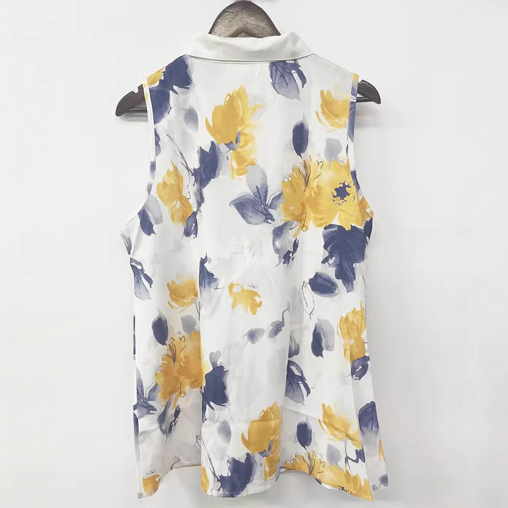 Women's satin imitation button-down top with lace yoke and pearl button placket Mune Fashion