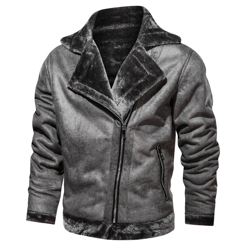 Men's Fashionable Biker Jacket with Teddy Lining Mune Fashion