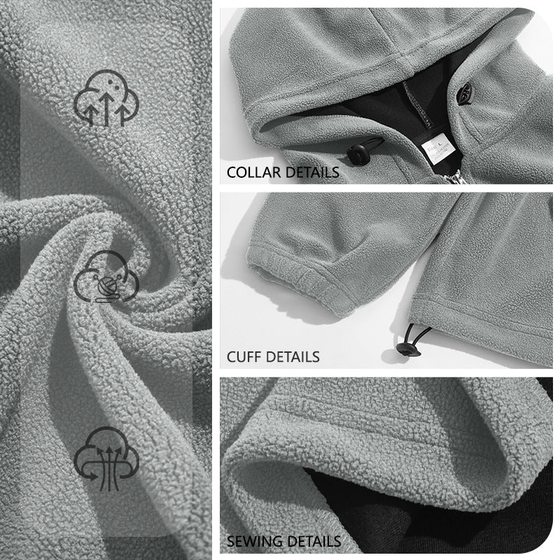 Men's fleece hoodie with half zipper, kangaroo pocket, and adjustable hood Mune Fashion