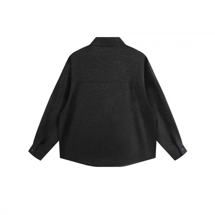 Women Oversized Textured Shirt with Concealed Button Placket and Boxy Silhouette Mune Fashion