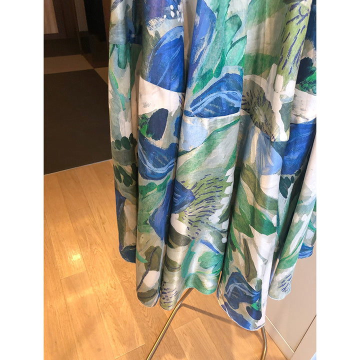Ladies Elegant and Airy Blouse Combination with Maxi Skirt Drune