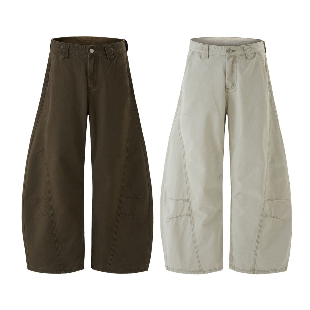 Men Wide-Cut Workwear Palazzo Pants made of sturdy cotton twill with panel seams Mune Fashion