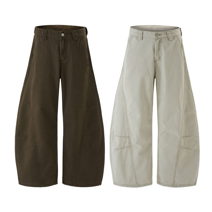 Men Wide-Cut Workwear Palazzo Pants made of sturdy cotton twill with panel seams Mune Fashion