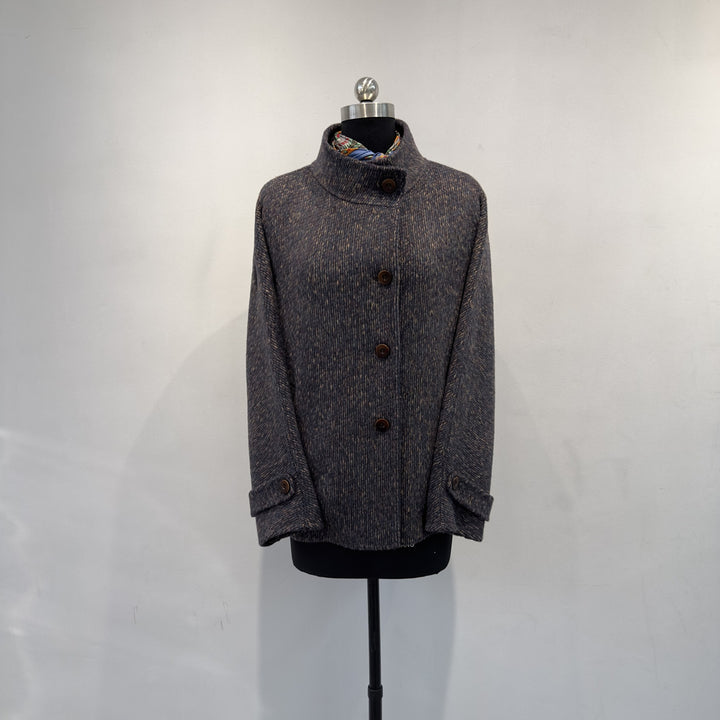 Women's vintage-inspired structured button jacket Mune Fashion