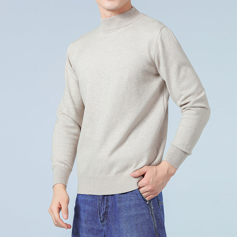 Men's Fine Mockneck Sweater made of high-quality fine knit with ribbed finishes Mune Fashion