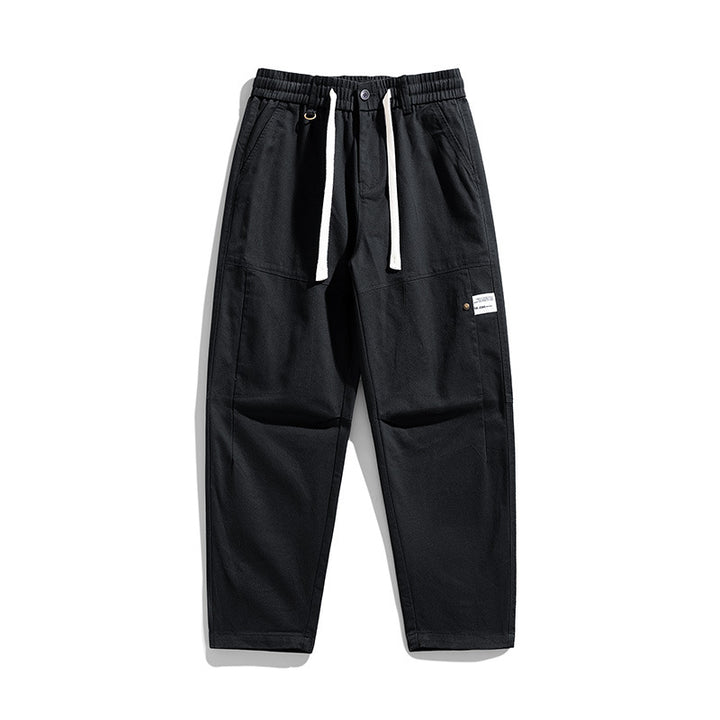 Men's Loose Fit Cargo Jogging Pants with Drawstring, Knee Inserts, and Utility Details Mune Fashion