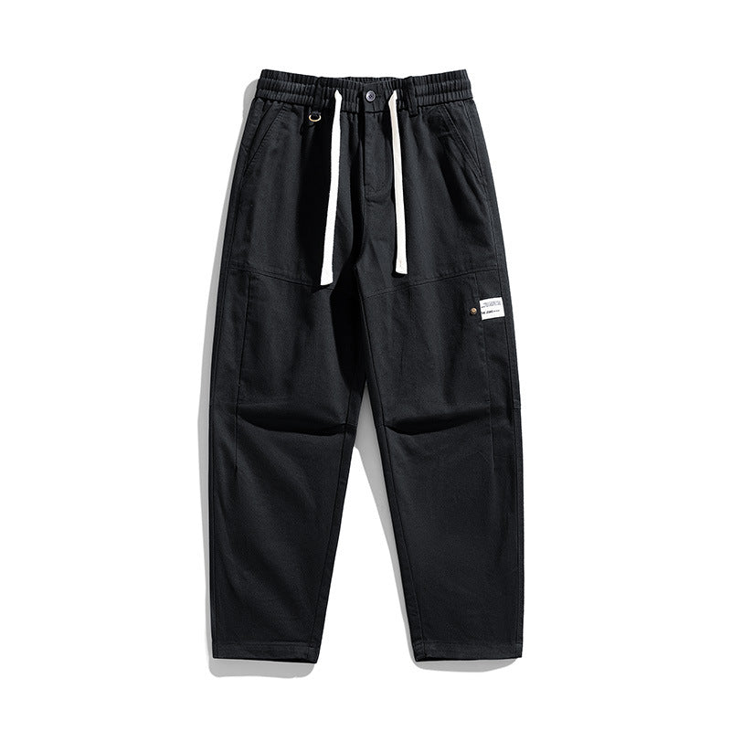 Men's Loose Fit Cargo Jogging Pants with Drawstring, Knee Inserts, and Utility Details Mune Fashion