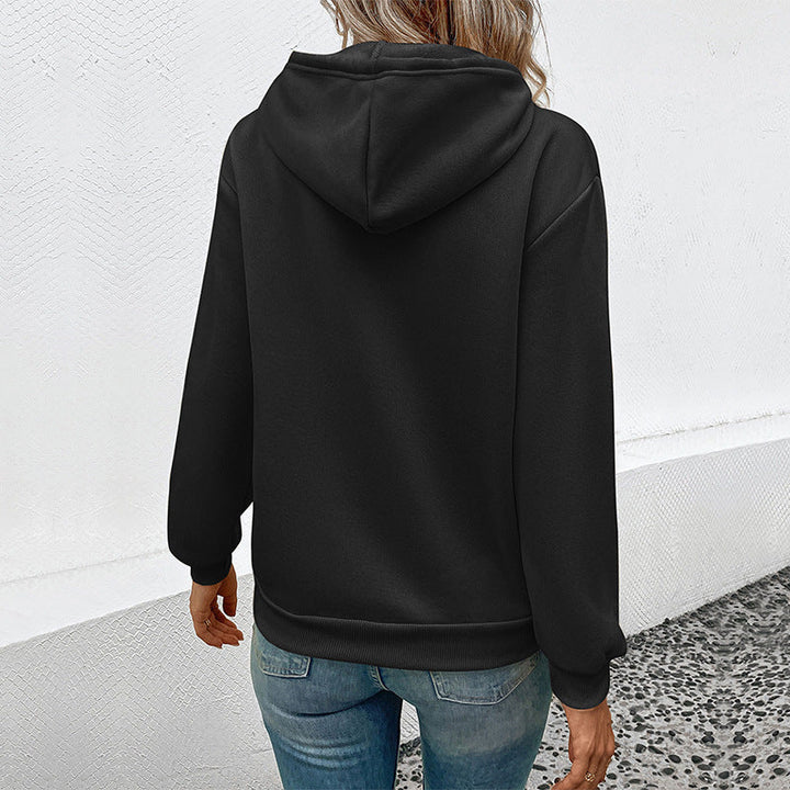 Women's hoodie with Halloween pumpkin print, hood and kangaroo pocket Mune Fashion