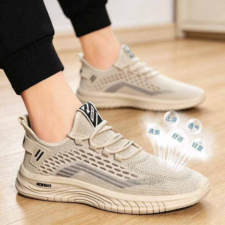 Men's Breathable Sneakers with Flexible Mesh Design Mune Fashion