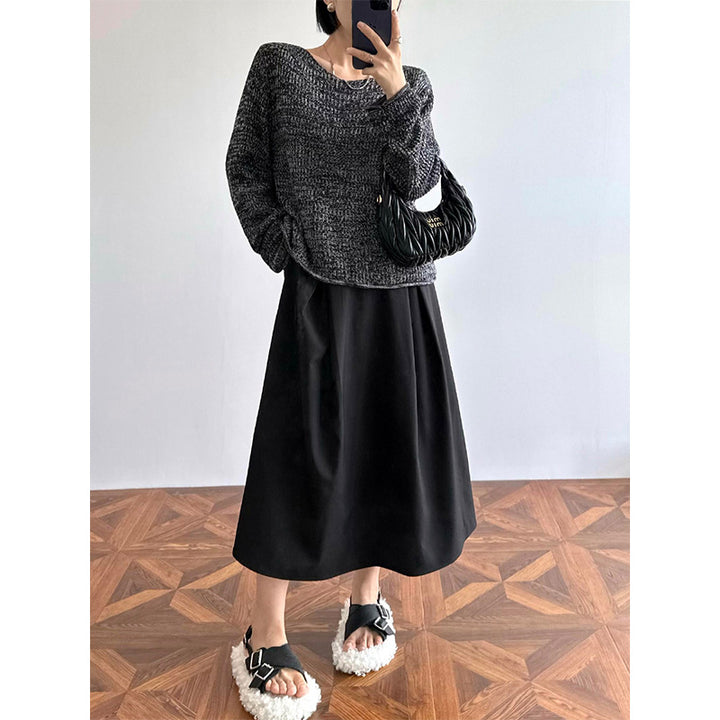 Women's Elegant and Casual Midi Blouse with Button Detail Drune