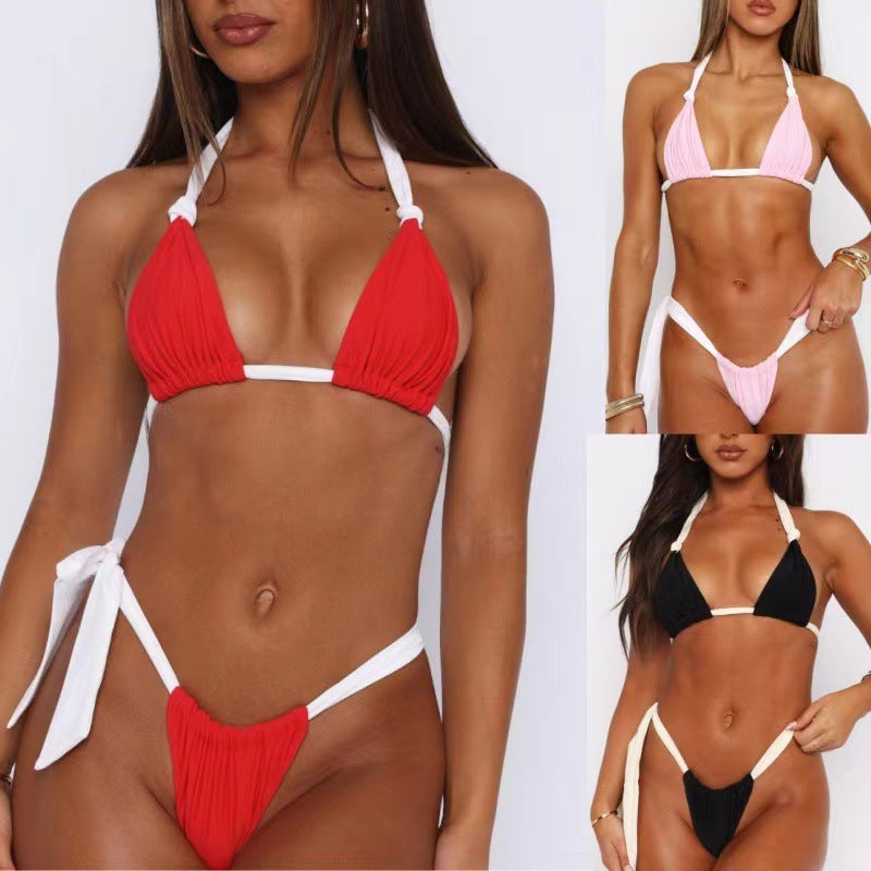 Ladies triangle bikini with delicate ruffle details Mune Fashion