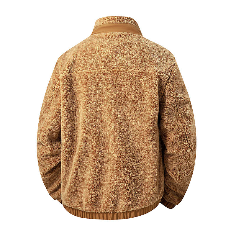 Men's Cozy Fleece Jacket with High Collar Mune Fashion