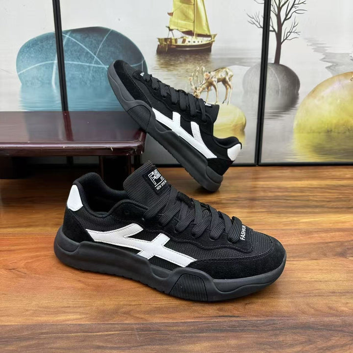 Men's Sporty Sneakers with Durable Rubber Sole Mune Fashion