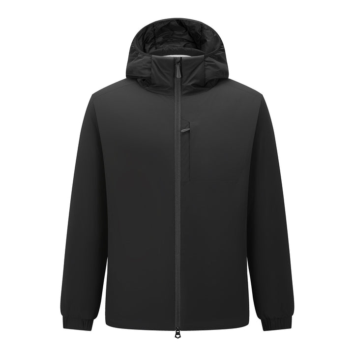 Men's Lightweight Waterproof Softshell Rain Jacket with Hood and Hidden Chest Pocket Mune Fashion