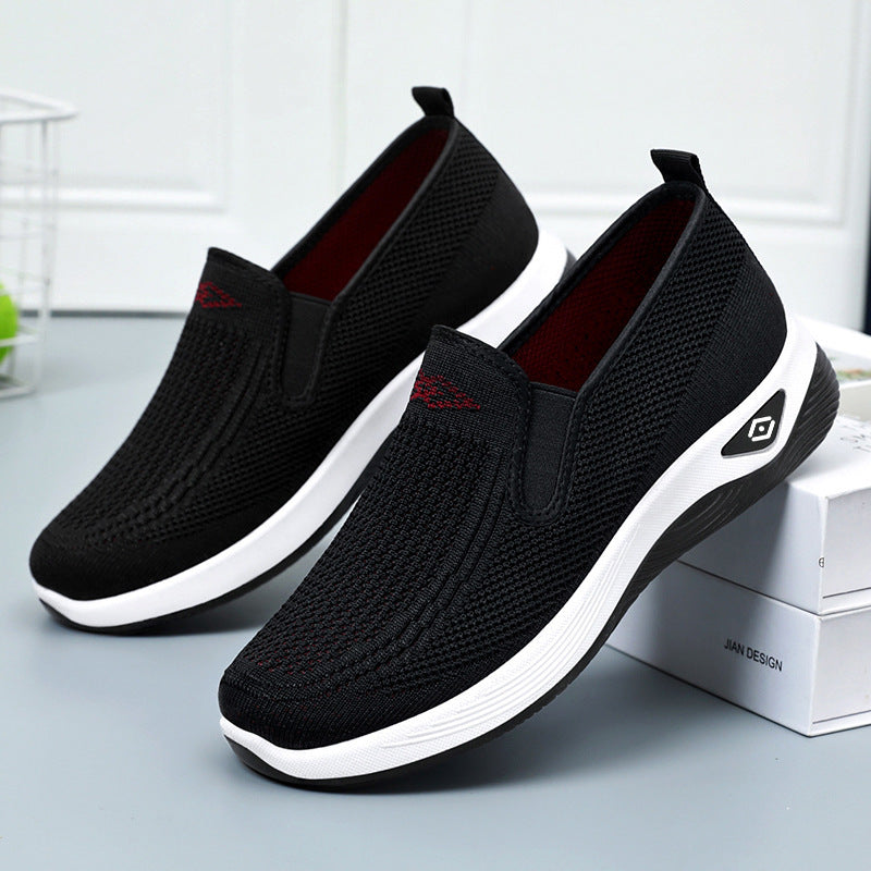 Women nan breathable knitted slip-on leisure shoe with cushioning EVA sole Mune Fashion