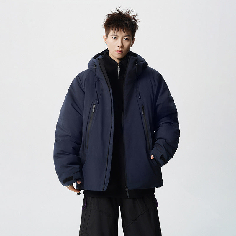 Men's padded, water-repellent tech outdoor jacket with hood Mune Fashion