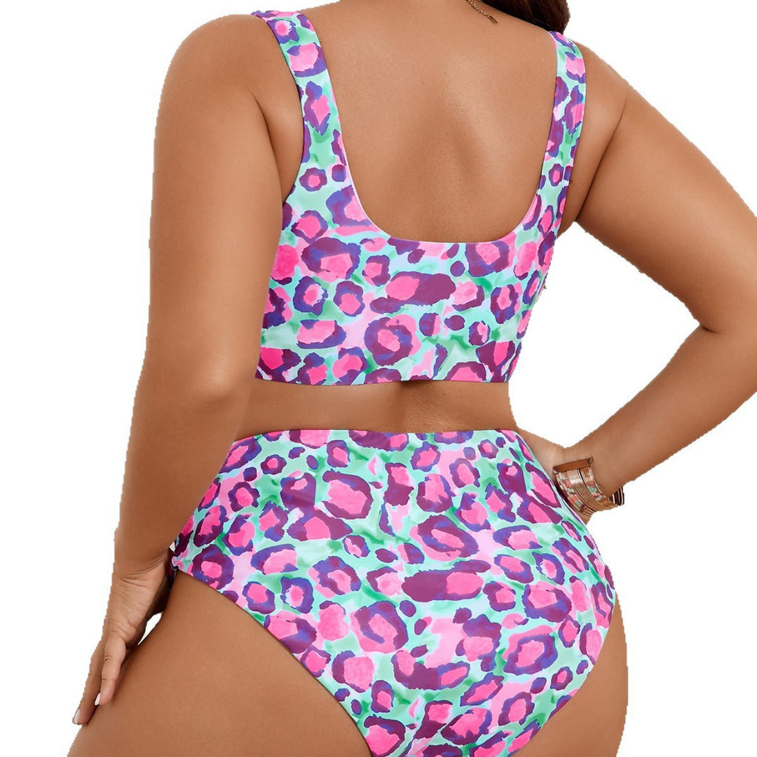 Women High-Cut Bikini Set with Refined Bust Details Mune Fashion