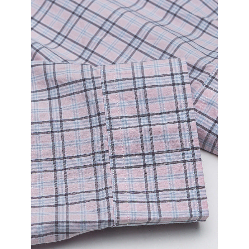 Women Checked Oversize Shirt with Asymmetrical Chest Pocket and Rounded Hem Mune Fashion