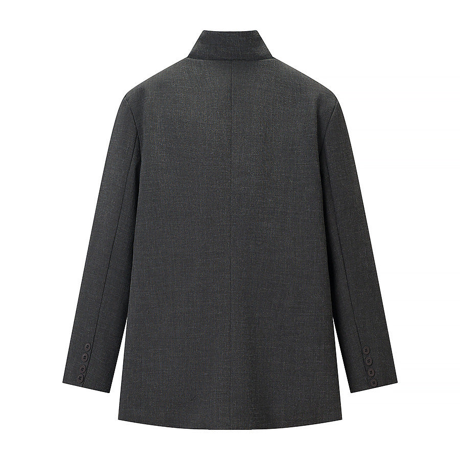 Men's short coat with stand-up collar, concealed button placket and flap pockets Mune Fashion