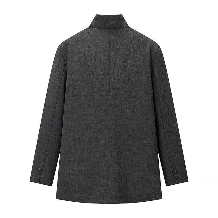 Men's short coat with stand-up collar, concealed button placket and flap pockets Mune Fashion