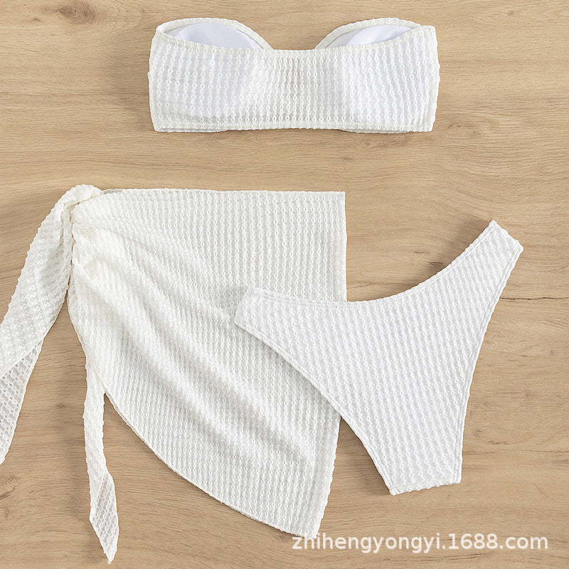 Women's bandeau bikini with cut-out design and matching skirt Mune Fashion
